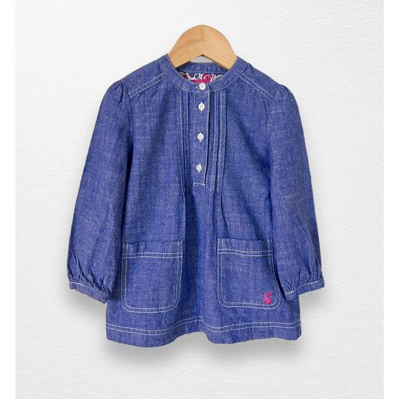 Joules Chambray Tunic Dress, Size 3 - Picture 1 of 7